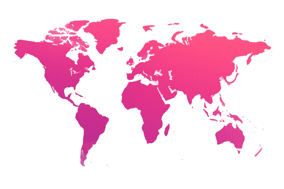 Map with connected React developers across the globe